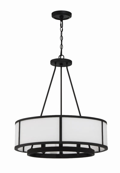 ##Antique Hardware## Bryant 6 Light Black Forged Chandelier