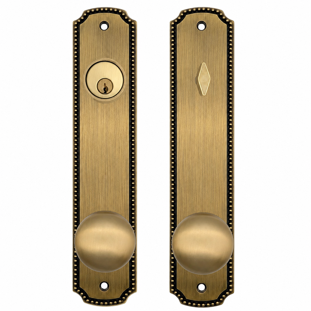 Beaded Style Single Door Entryway Set (Several Knob & Finish Options Available)