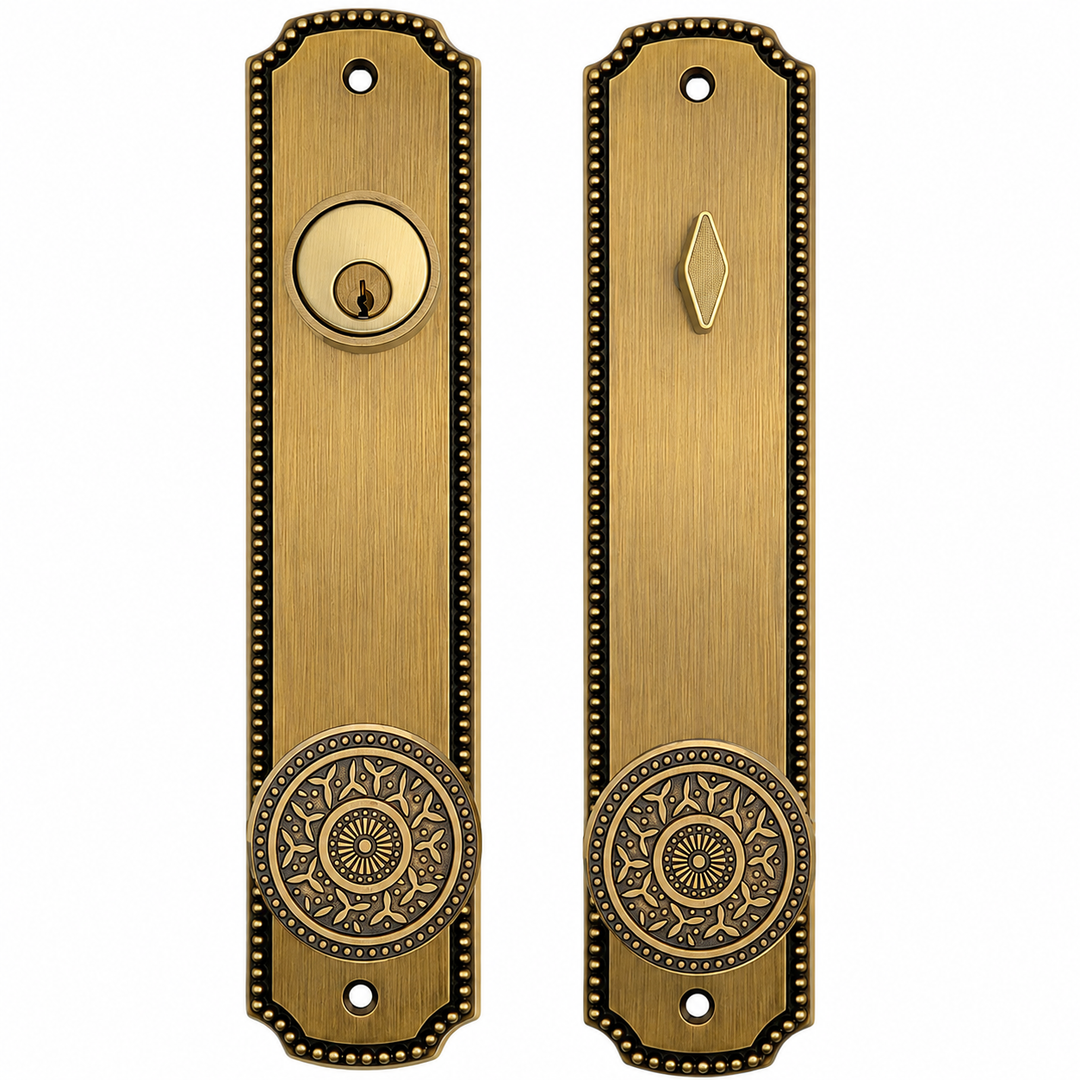 Beaded Style Single Door Entryway Set (Several Knob & Finish Options Available)