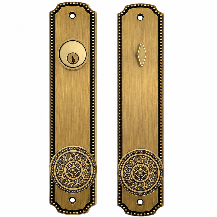 Beaded Style Single Door Entryway Set (Several Knob & Finish Options Available)