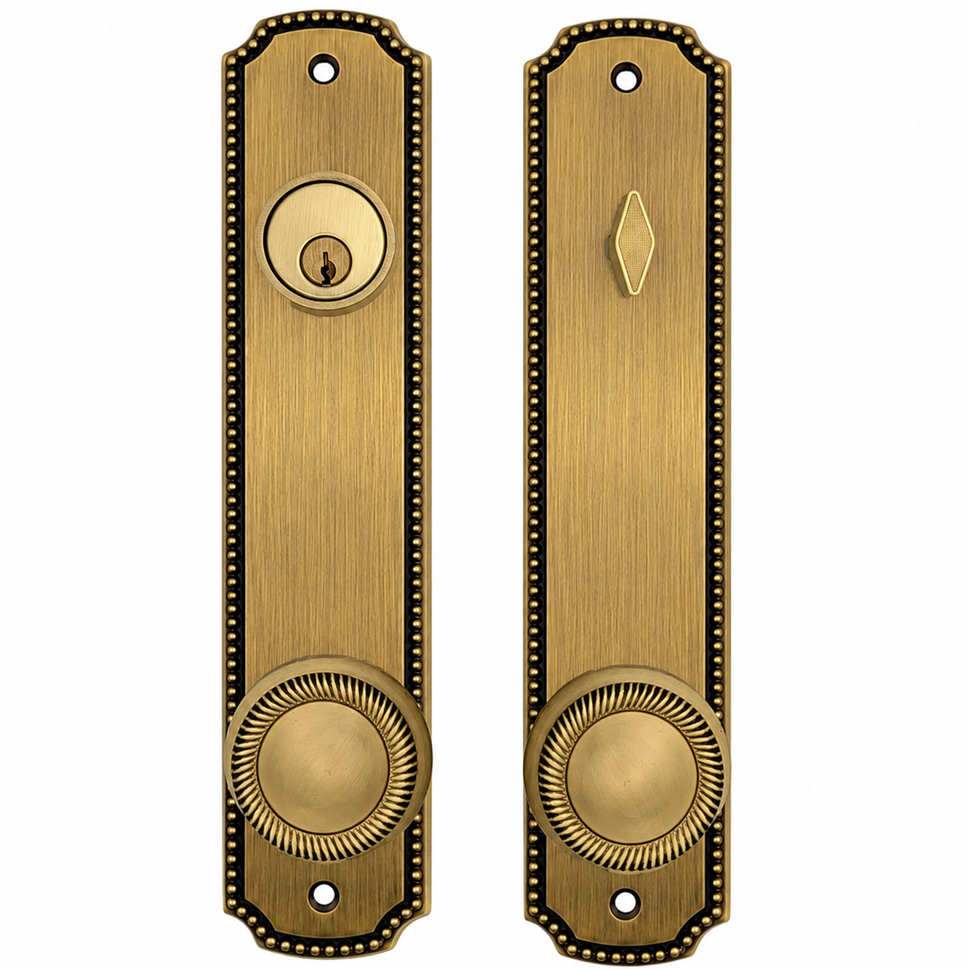 Beaded Style Single Door Entryway Set (Several Knob & Finish Options Available)