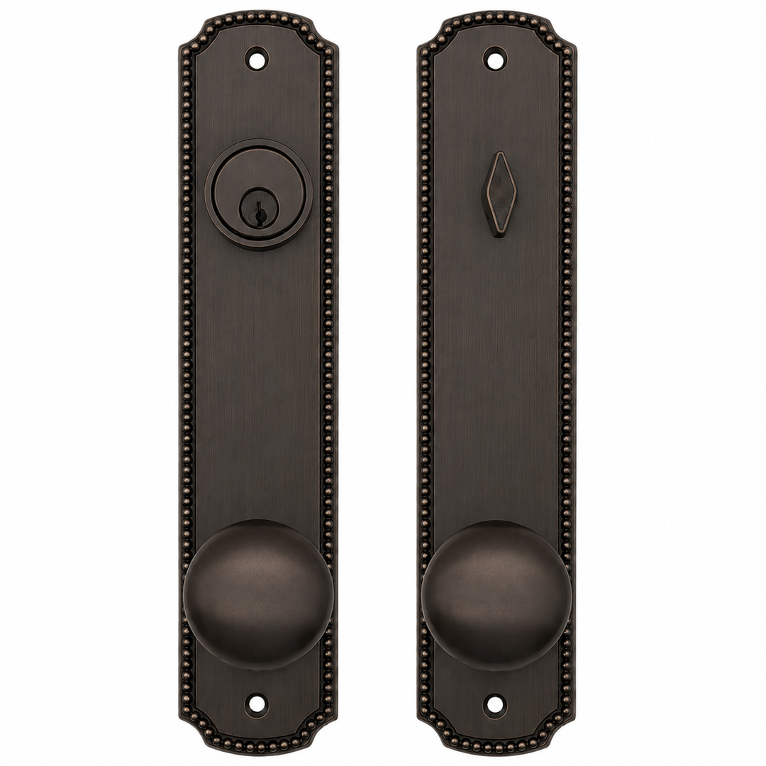 Beaded Style Single Door Entryway Set (Several Knob & Finish Options Available)