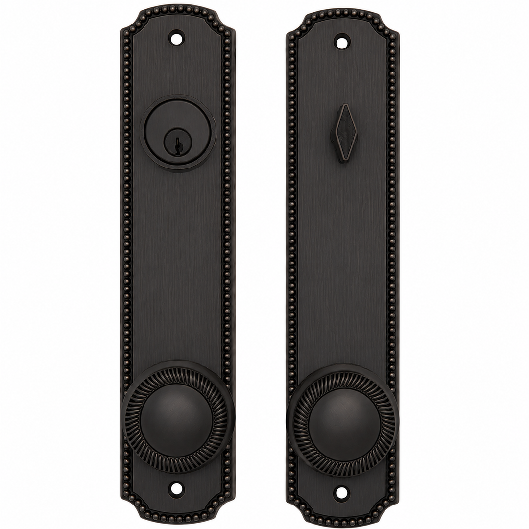 Beaded Style Single Door Entryway Set (Several Knob & Finish Options Available)