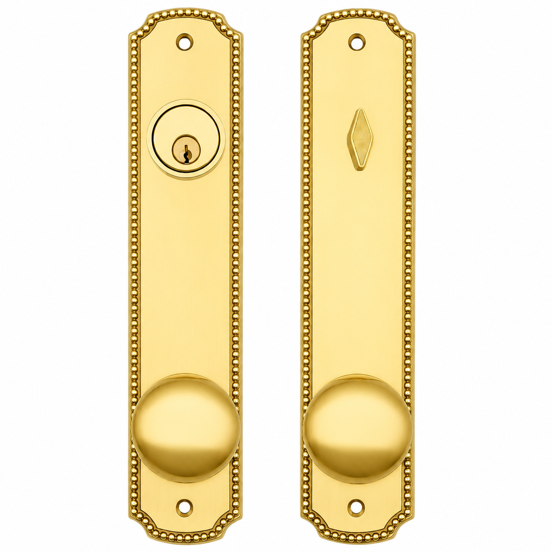 Beaded Style Single Door Entryway Set (Several Knob & Finish Options Available)