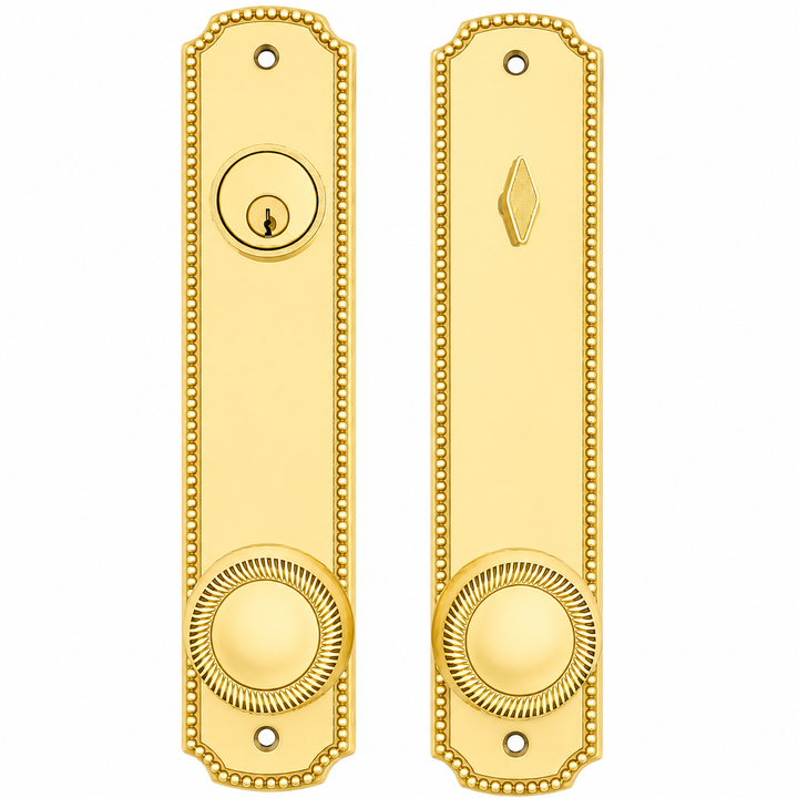 Beaded Style Single Door Entryway Set (Several Knob & Finish Options Available)
