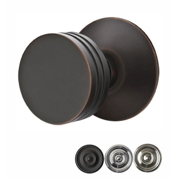 ##Antique Hardware## Solid Brass Bern Door Knob Set With Modern Rosette (Several Finish Options)