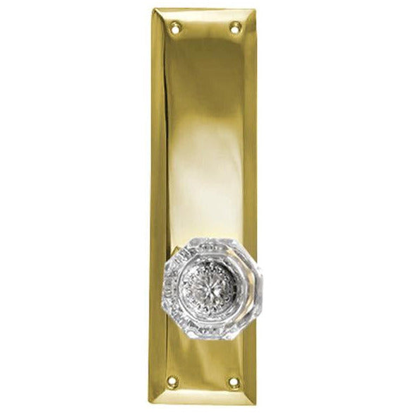 Providence Crystal Door Knob With Quaker Style Backplate (Several Finishes Available)