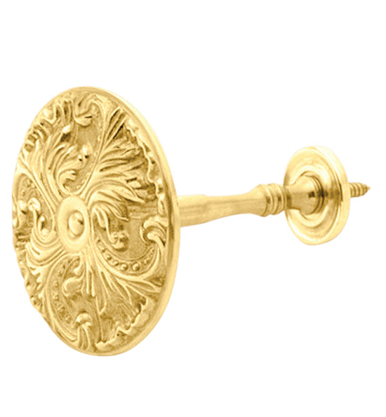 Solid Brass Baroque Curtain Tie Back (Several Finishes Available)