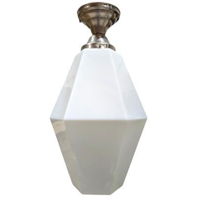 Geometric Faceted Glass Semi-Flush Fancy Light (Several Finishes Available)