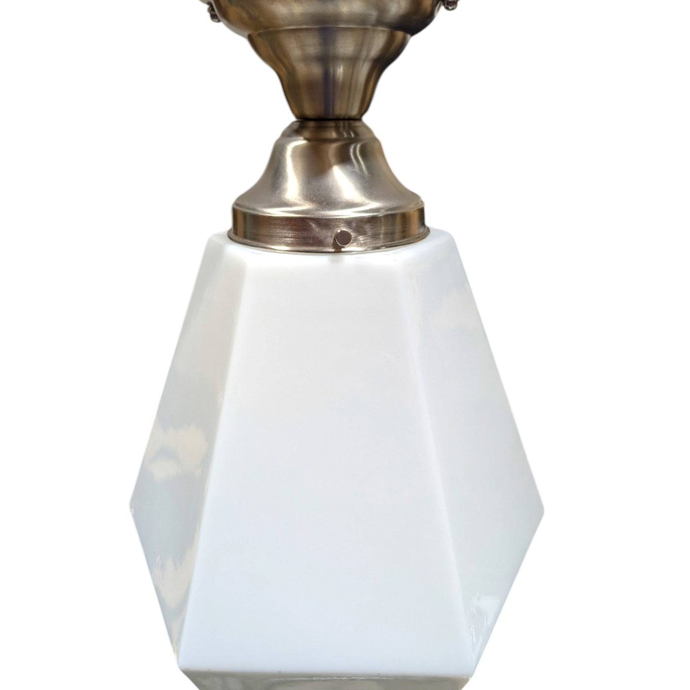 Geometric Faceted Glass Semi-Flush Fancy Light (Several Finishes Available)