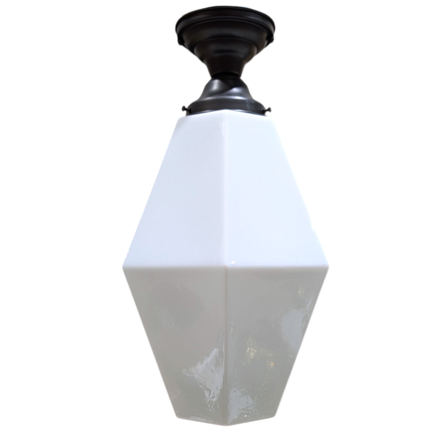 Geometric Faceted Glass Semi-Flush Fancy Light (Several Finishes Available)