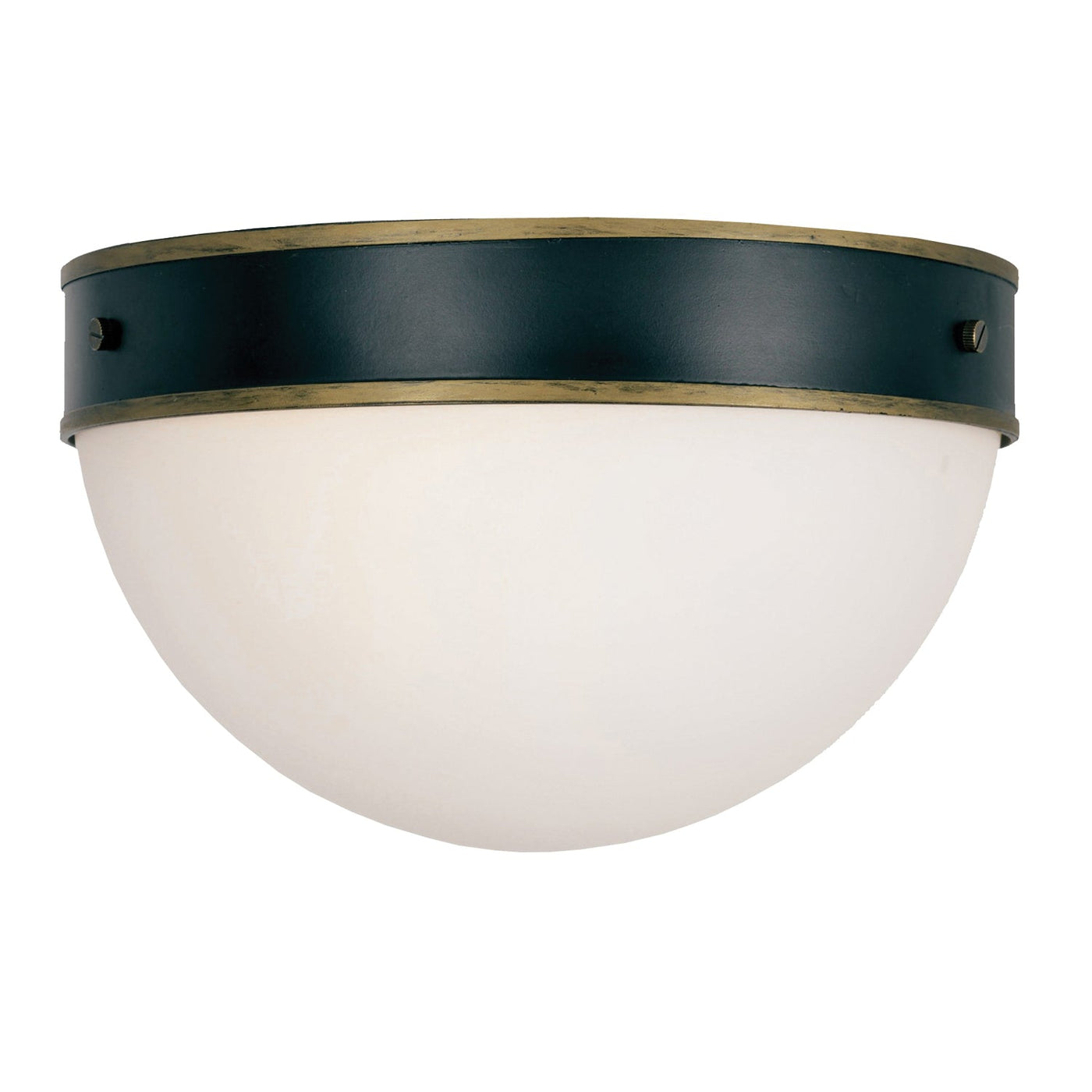 Antique Hardware Brian Patrick Flynn Capsule 2 Light Matte Black + Textured Gold Outdoor Flush Mount Exterior