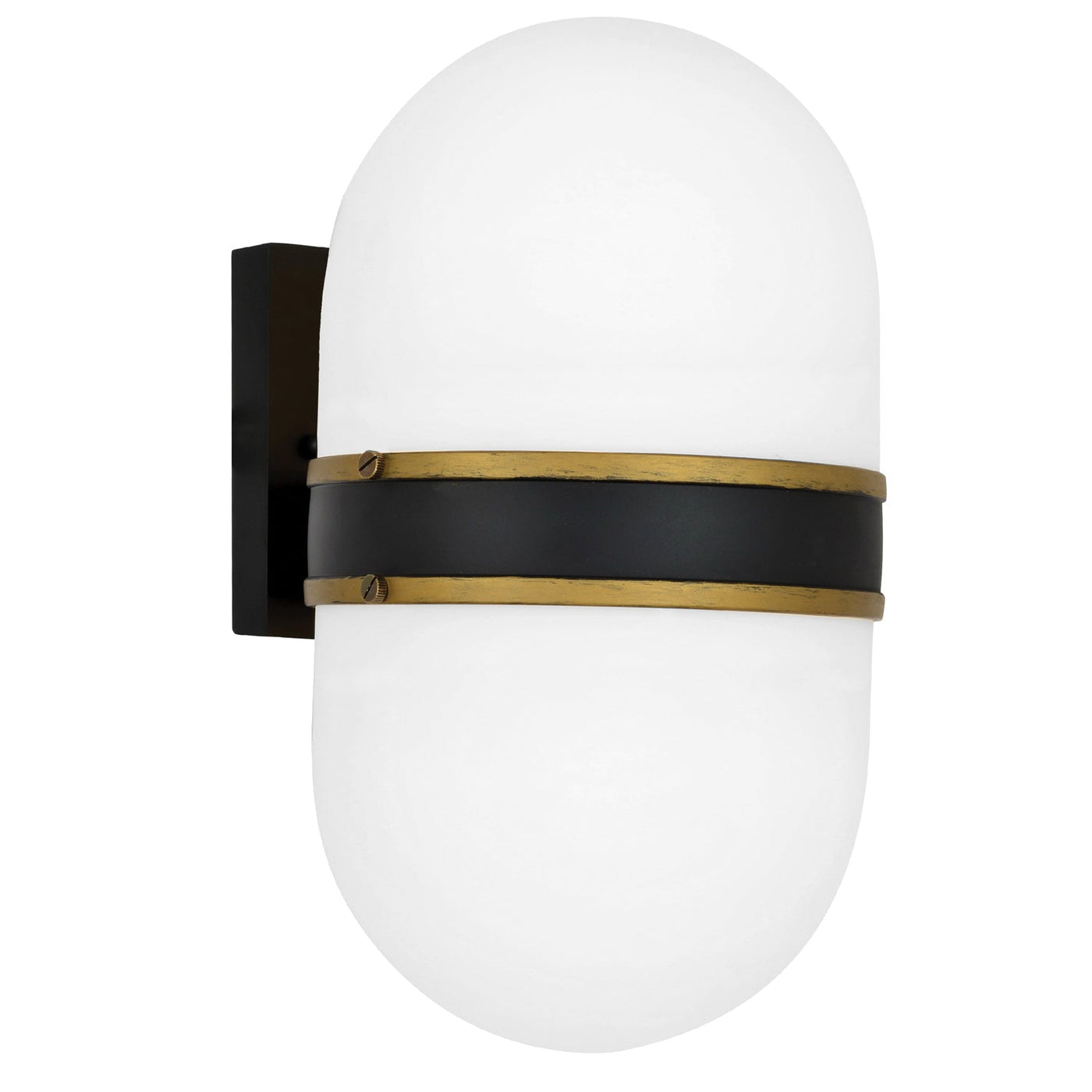 Antique Hardware Brian Patrick Flynn Capsule 2 Light Matte Black + Textured Gold Outdoor Sconce Exterior