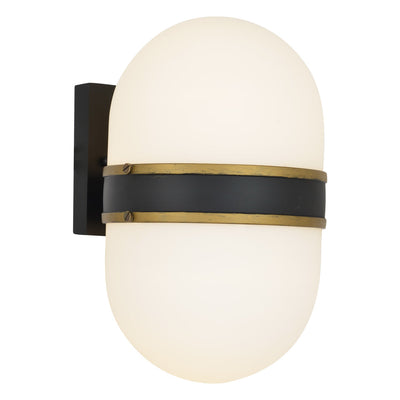 Antique Hardware Brian Patrick Flynn Capsule 2 Light Matte Black + Textured Gold Outdoor Sconce Exterior