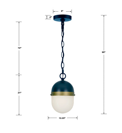 Antique Hardware Brian Patrick Flynn Capsule 3 Light Matte Black + Textured Gold Outdoor Pendant Exterior