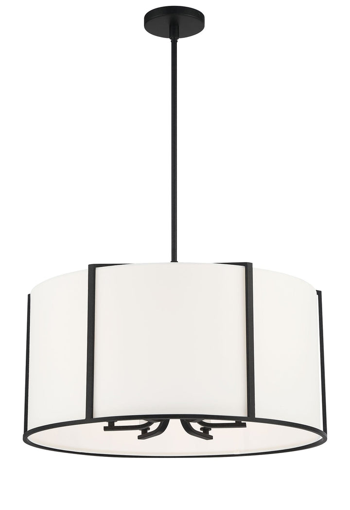 ##Antique Hardware## Carlyn 6 Light Black Chandelier
