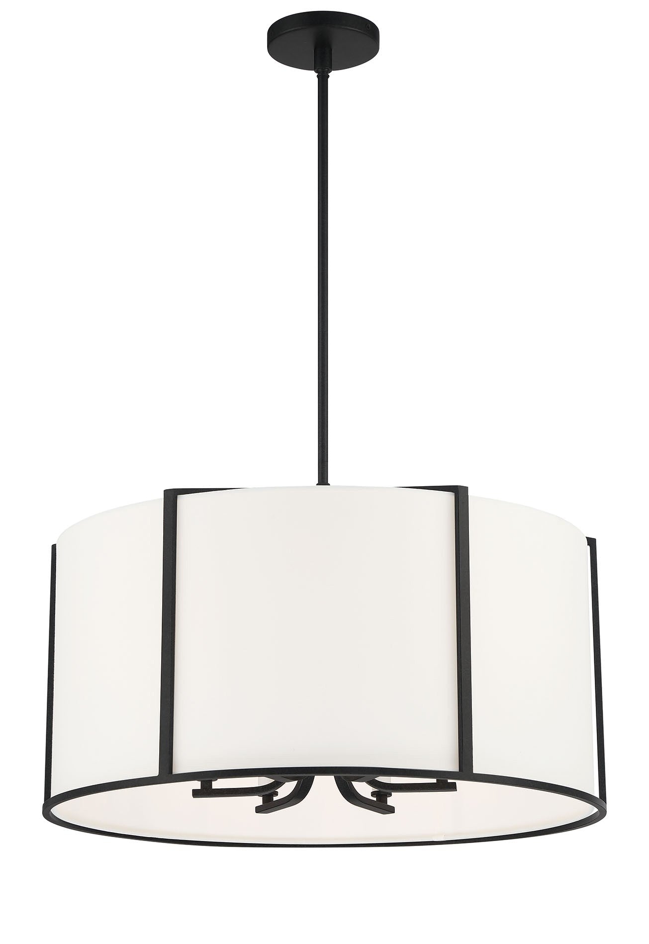 ##Antique Hardware## Carlyn 6 Light Black Chandelier