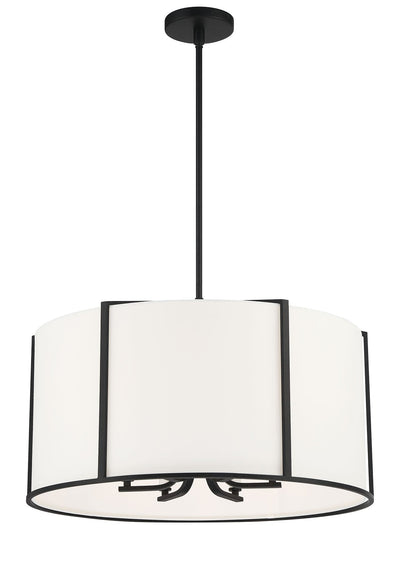 ##Antique Hardware## Carlyn 6 Light Black Chandelier