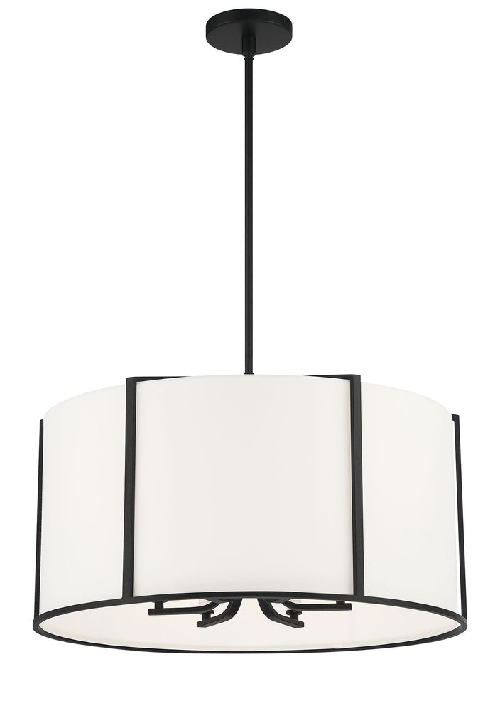 ##Antique Hardware## Carlyn 6 Light Black Chandelier