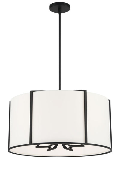 ##Antique Hardware## Carlyn 6 Light Black Chandelier