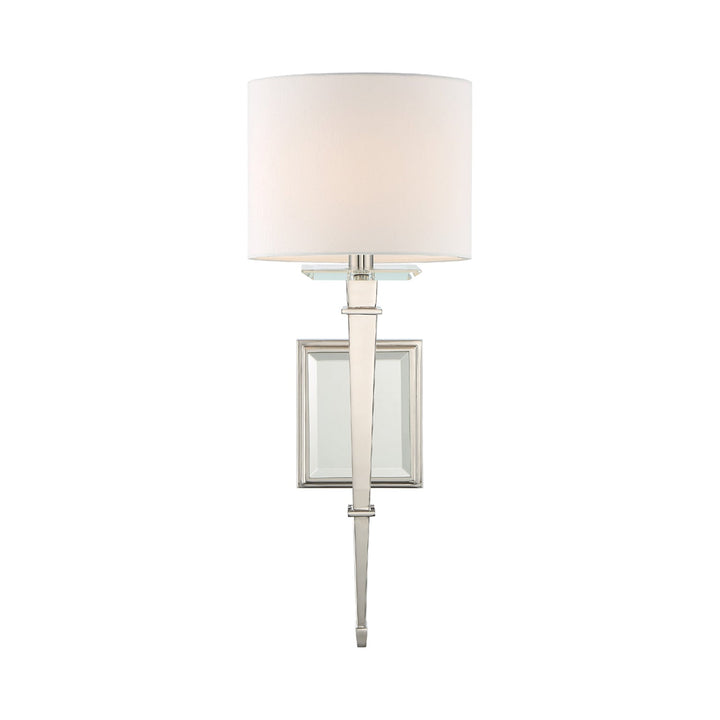 ##Antique Hardware## Clifton 1 Light Polished Nickel Sconce