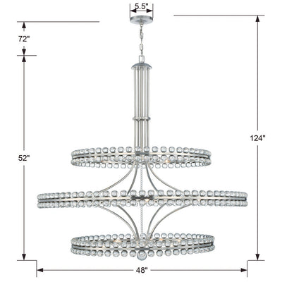 ##Antique Hardware## Clover 24 Light Aged Brass Chandelier