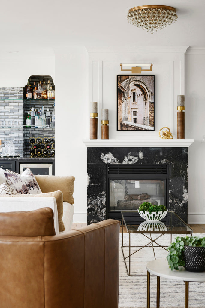 ##Antique Hardware## Clinton Integrated LED Vibrant Gold Bathroom Vanity