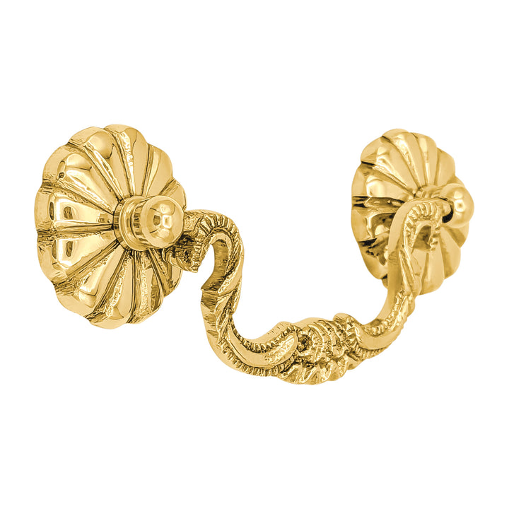 4 1/2 Inch Beaded Victorian Bail Pull with Petal Mount