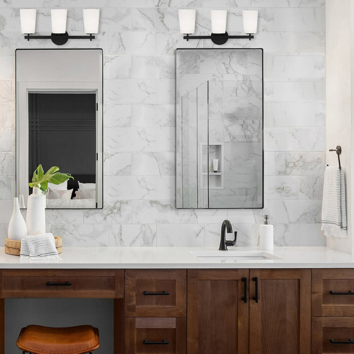 Antique Hardware Colton 3 Light Black Bathroom Vanity Bath and Vanity