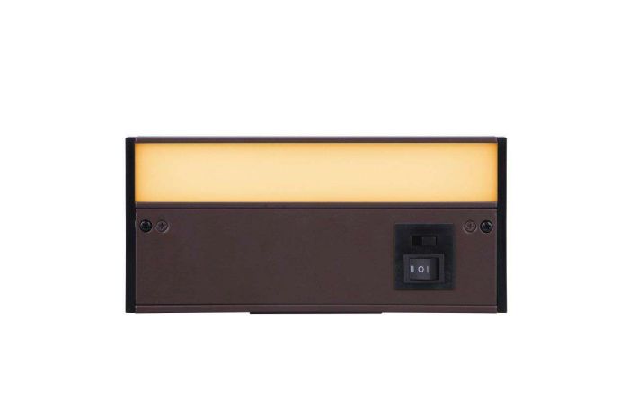 ##Antique Hardware## 8" Under Cabinet LED Light Bar in Bronze (3-in-1 Adjustable Color Temperature)