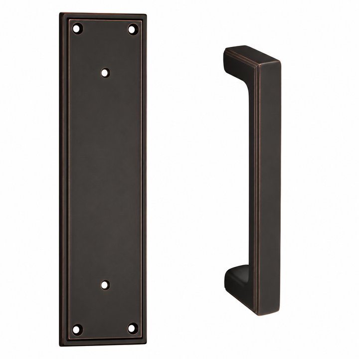12 Inch Solid Brass Modern Wilshire Pull Plate Set