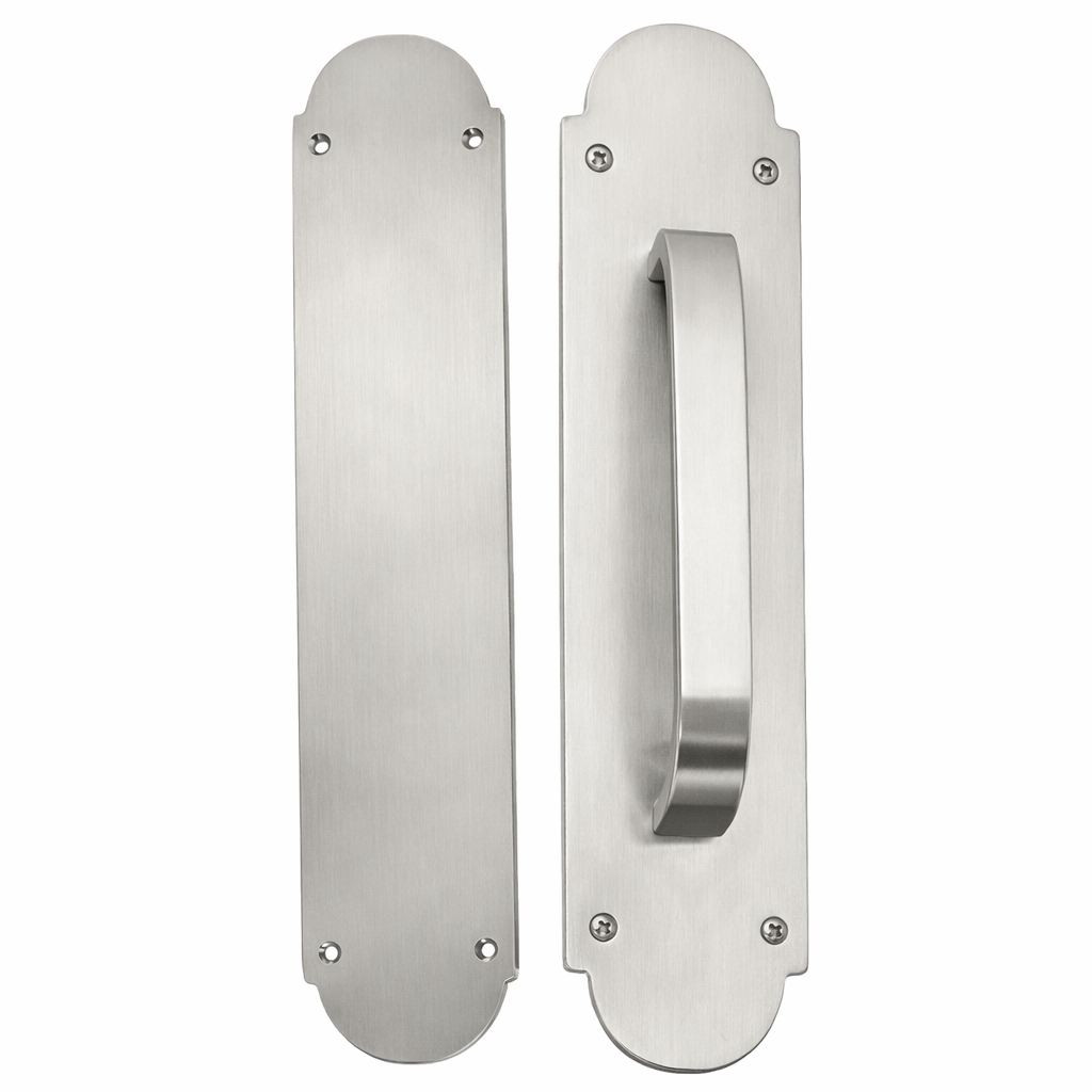 12 Inch Traditional Style Door Push and Pull Plate Set (Several Finishes Available)