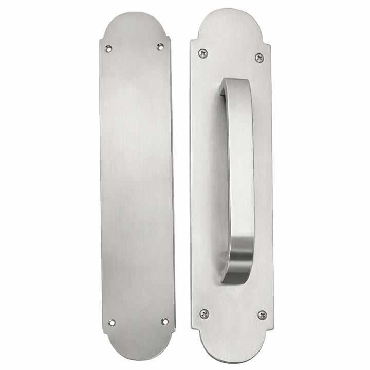 12 Inch Traditional Style Door Push and Pull Plate Set (Several Finishes Available)