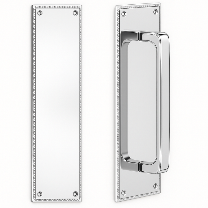 12 Inch Solid Brass Knoxville Brisbane Push & Pull Door Set