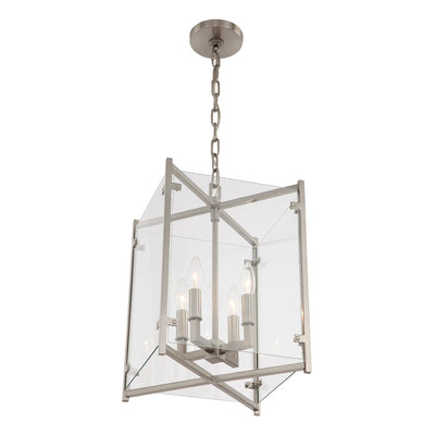 ##Antique Hardware## Danbury 4 Light Brushed Nickel Mini Chandelier