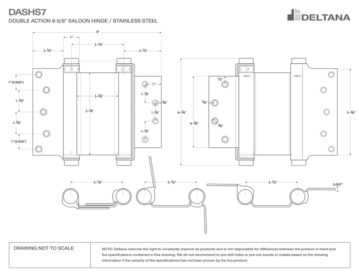 Double Action Saloon Hinge