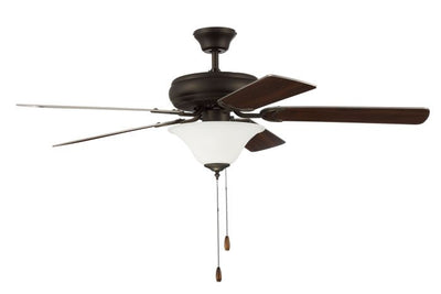 Antique Hardware 52" Decorator's Choice 2 Light in Espresso w/ Walnut/Espresso Blades Ceiling Fan