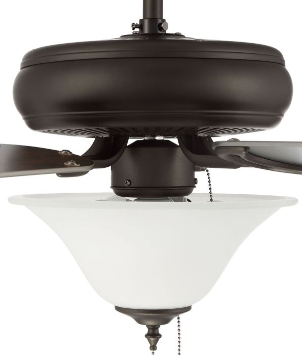 Antique Hardware 52" Decorator's Choice 2 Light in Espresso w/ Walnut/Espresso Blades Ceiling Fan