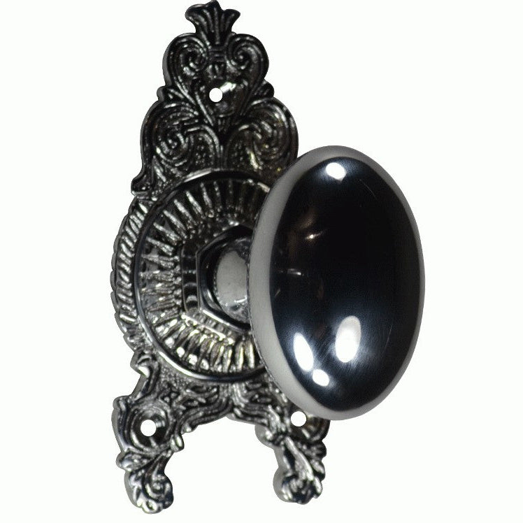 Ornate Victorian Rosette Door Set with Egg Door Knobs (Several Finishes Available)