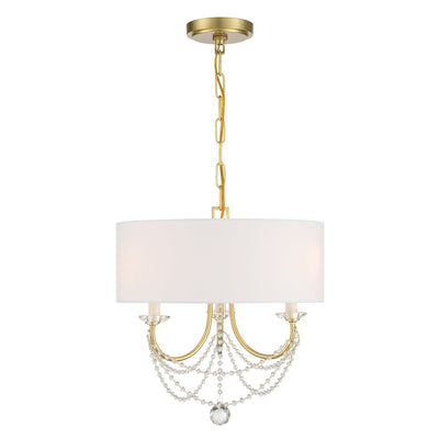 ##Antique Hardware## Delilah 3 Light Aged Brass Mini Chandelier