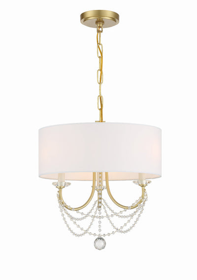 ##Antique Hardware## Delilah 3 Light Aged Brass Mini Chandelier