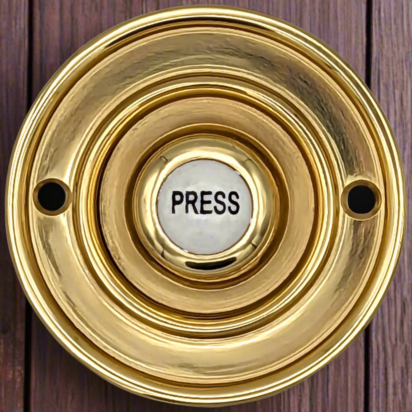 ##Antique Hardware## 2 1/3 Inch Solid Brass Porcelain "Press" Doorbell Button (Several Finishes Available)