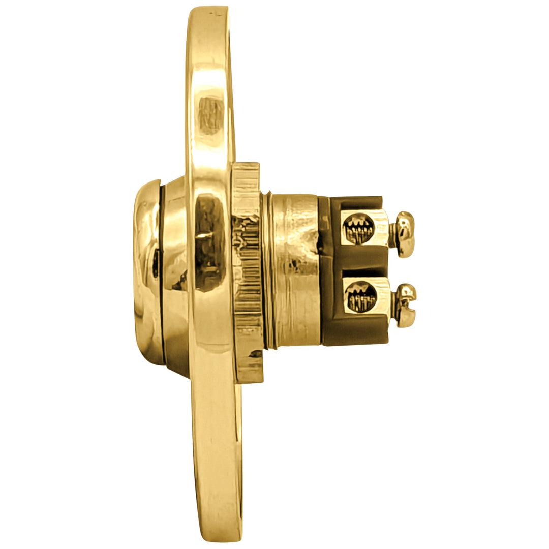 2 1/3 Inch Solid Brass Porcelain "Press" Doorbell Button (Several Finishes Available)