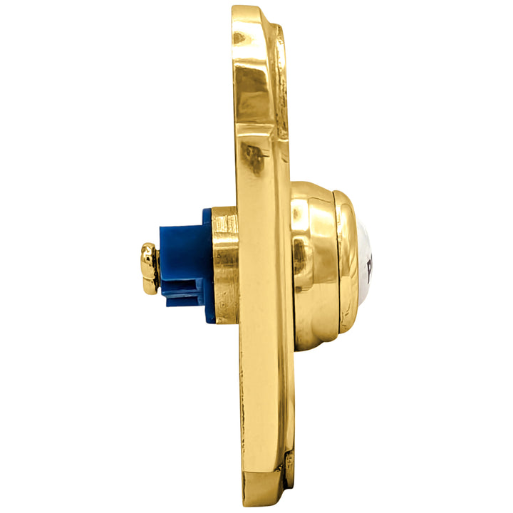 3 Inch Solid Brass Arched Porcelain "Press" Doorbell Button (Several Finishes Available)