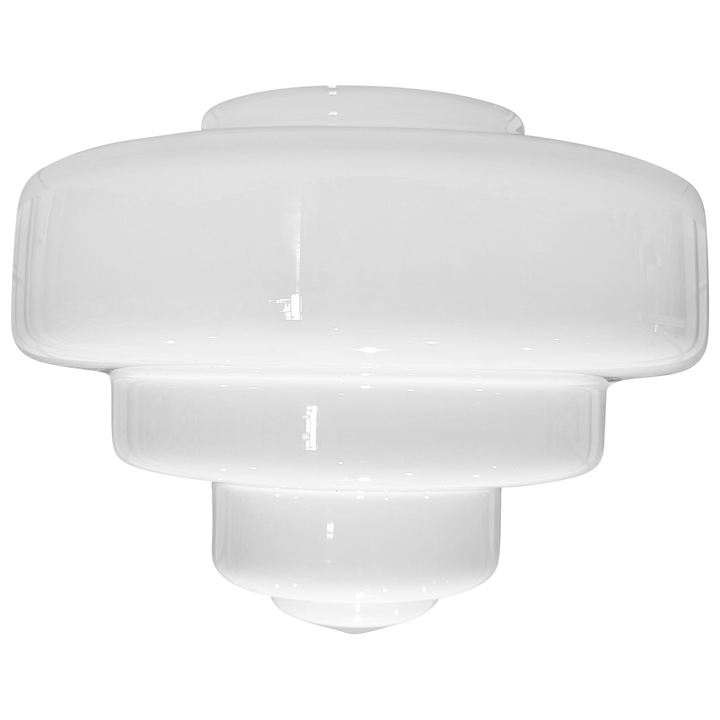 Antique Hardware 15 1/2 Inch Manhattan Skyscraper Nouveau Style Semi-Flush Mount Light (Satin Nickel Finish) 