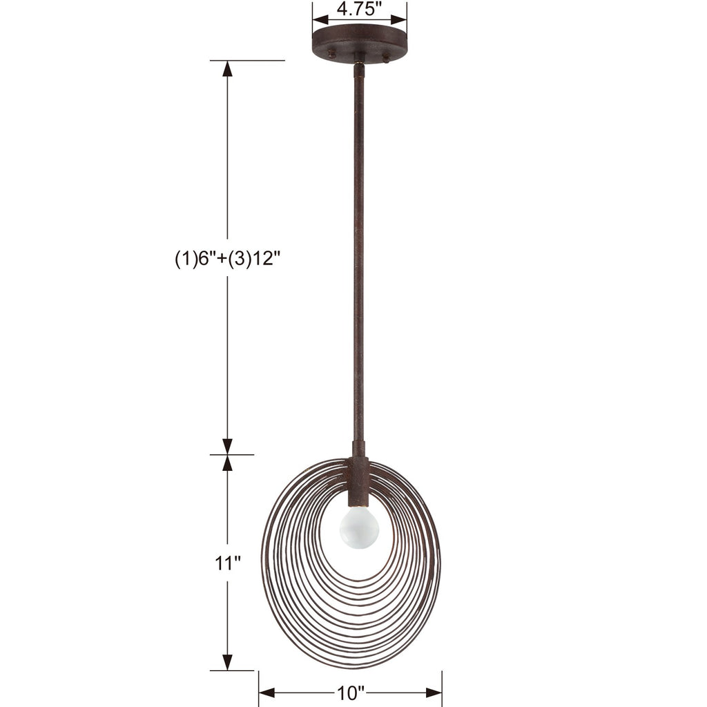 ##Antique Hardware## Doral 1 Light Forged Bronze Mini Pendant