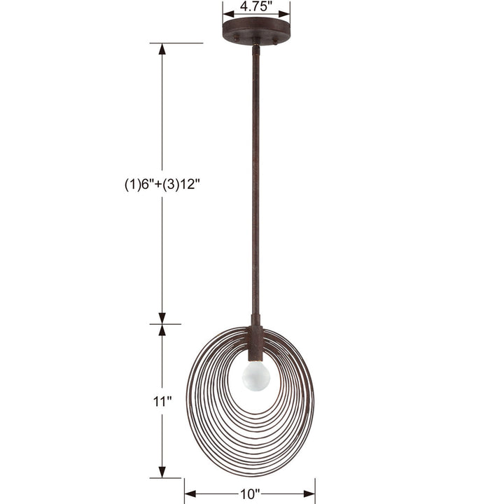 ##Antique Hardware## Doral 1 Light Forged Bronze Mini Pendant