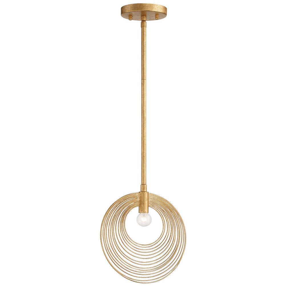 ##Antique Hardware## Doral 1 Light Renaissance Gold Mini Pendant