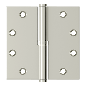 4 1/2 Inch x 4 1/2 Inch Solid Brass Lift-Off Hinge (Several Finishes Available)