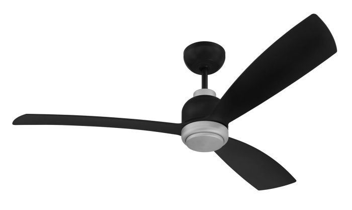 Antique Hardware 52" Donovan, Flat Black/Painted Nickel finish, Flat black Blades, Light kit Included (Optional) Ceiling Fan